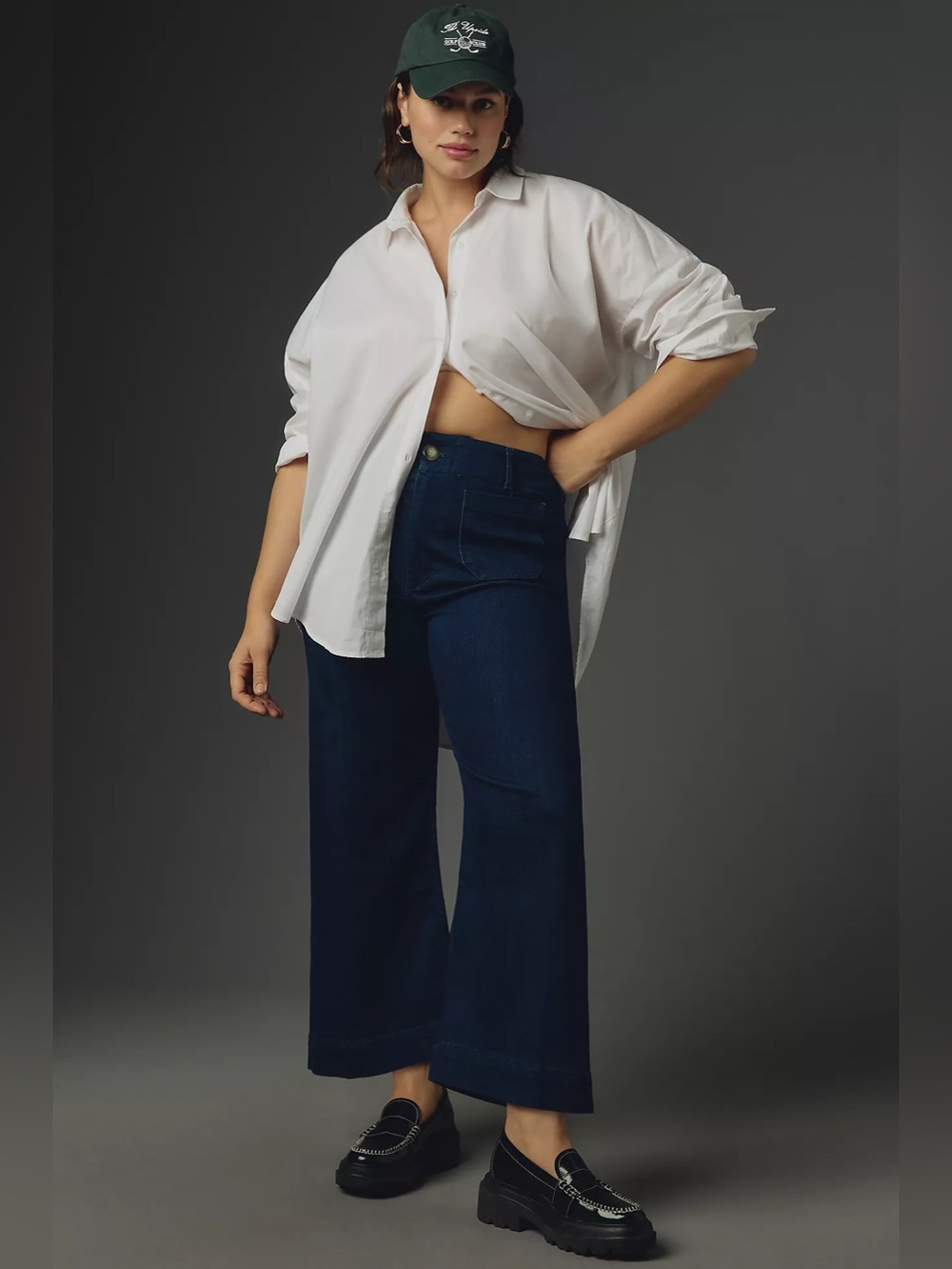 NWT Size 20W - The Colette Crop High-Rise Wide-Leg Jeans by Maeve (NWT US$ 130)